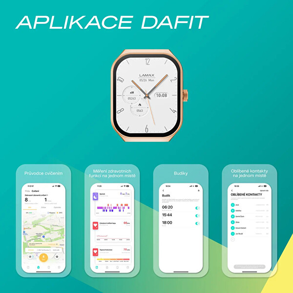 Dárkový set Flow AMOLED Rose Gold 8596687004605 + náhradní řemínek