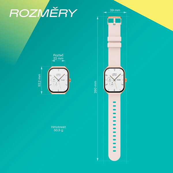 Dárkový set Flow AMOLED Rose Gold 8596687004605 + náhradní řemínek