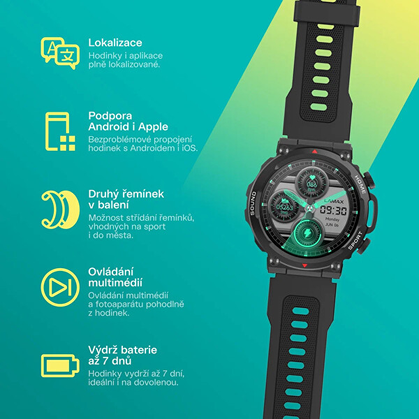 Dárkový set Xplore Black 8596687004209 + náhradní řemínek