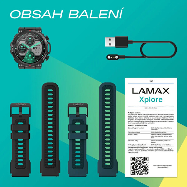 Dárkový set Xplore Black 8596687004209 + náhradní řemínek