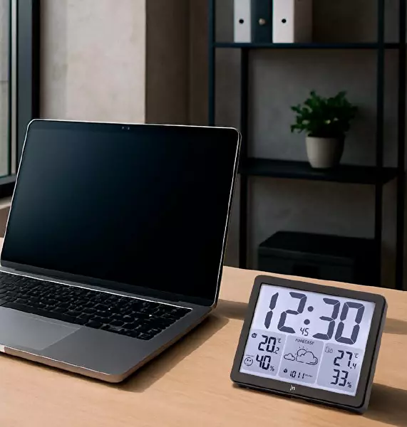 Meteostanice a digitální hodiny JD9539 řízené signálem