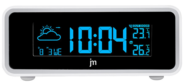 Meteostanice a digitální LED hodiny s nabíječkou smartphonů JD9526