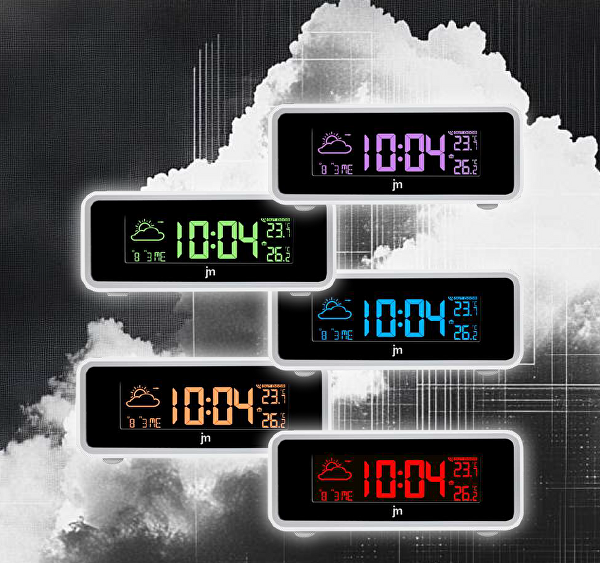 Meteostanice a digitální LED hodiny s nabíječkou smartphonů JD9526