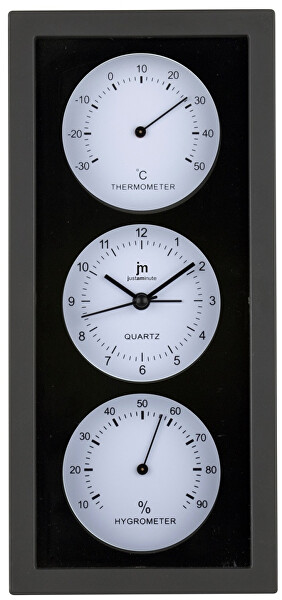 Fali-asztali óra hőmérővel és páratartalom mérővel JA7071BN