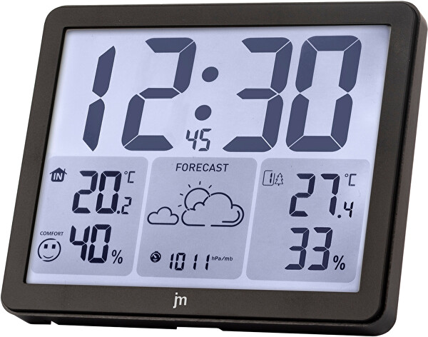 Meteostanice a digitální hodiny JD9539 řízené signálem