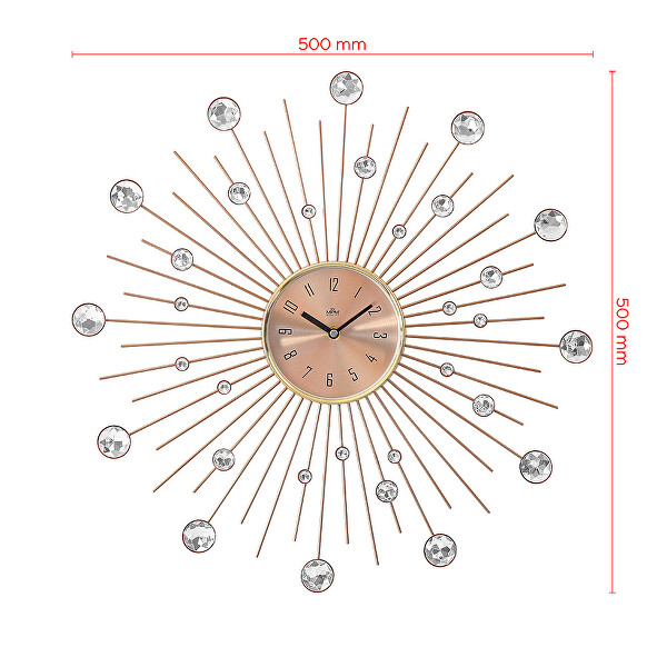 Designové kovové hodiny MPM Sunito E04.4284.23