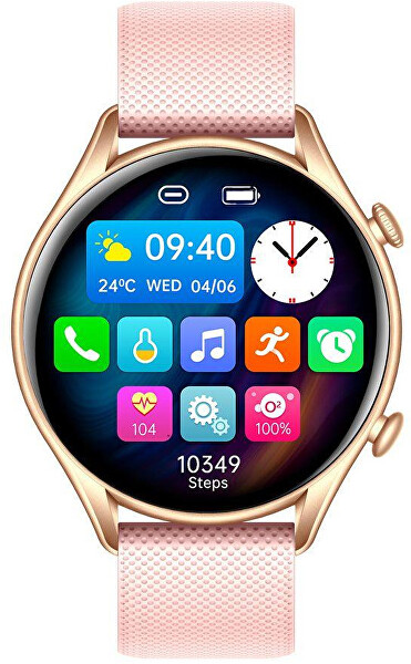 Chytré hodinky myPhone Watch EL růžovo-zlaté