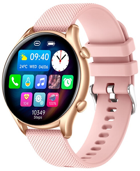 Chytré hodinky myPhone Watch EL růžovo-zlaté