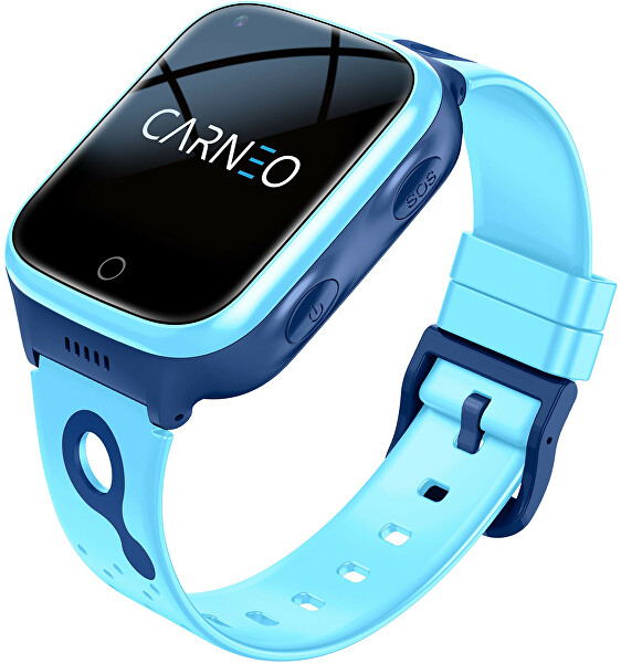 Chytré hodinky CARNEO GUARDKID+ 4G Platinum - modré