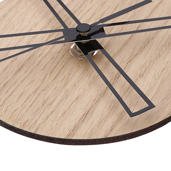 Dřevěné designové hodiny světle hnědé PRIM Romulus E07P.4338.51