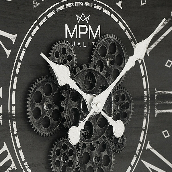Designové plastové hodiny s ozubeným soukolím Vintage Timekeeper E01.4326.90