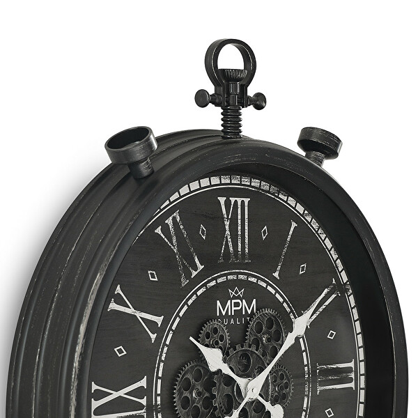 Divatos műanyag óra fogaskerekekkel Vintage Timekeeper E01.4326.90