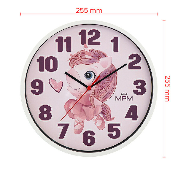 Dětské nástěnné hodiny Jednorožec E01M.4266.00
