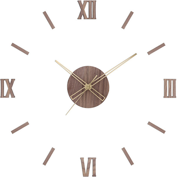 Orologio design in legno marrone scuro PRIM Remus E07P.4337.54