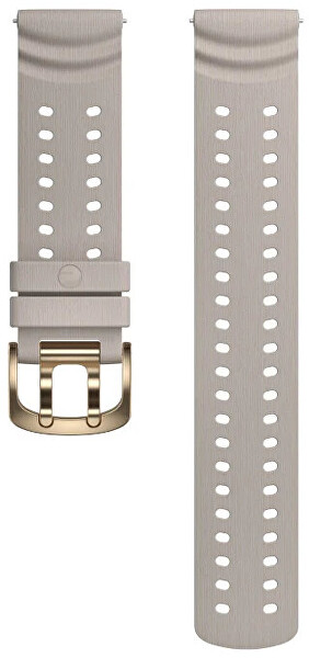 Remienok 22 mm silikónový S/L béžová-zlatá