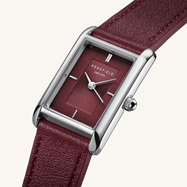 Heirloom Modern Burgundy Dial Silver Burgundy Leather HBBLS-H08