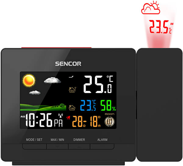 Wetterstation mit Projektion und Funksensor SWS 5400
