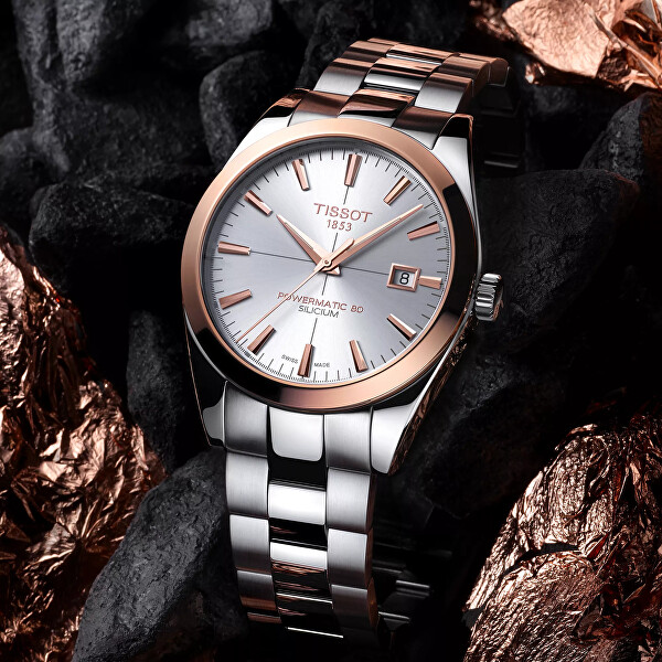 Gentleman Powermatic 80 Silicium 18K Gold Bezel T927.407.41.031.00