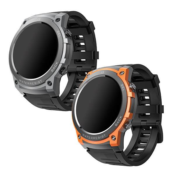 SLEVA - AMOLED Smartwatch DM55 – Grey – Black