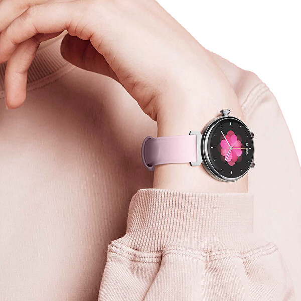 AMOLED Smartwatch DM70 – Black - Pink