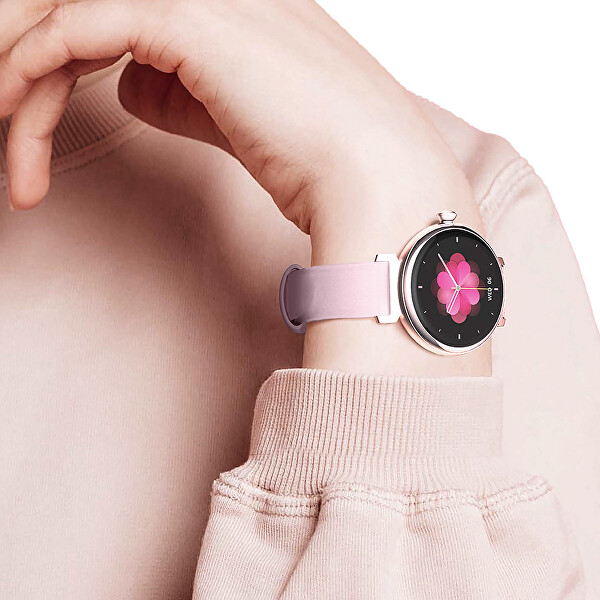 AMOLED Smartwatch DM70 – Rose Gold - Pink