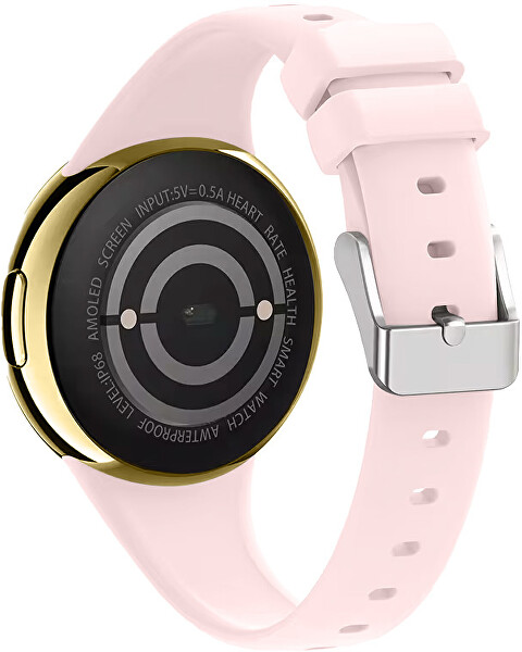 AMOLED Smartwatch DM75 – Gold - Pink