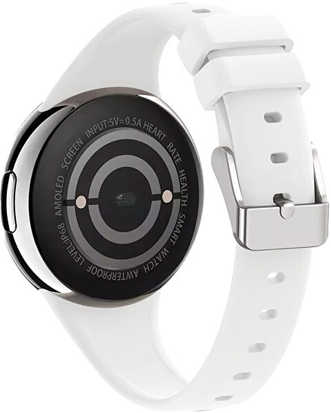 AMOLED Smartwatch DM75 – Silver – White