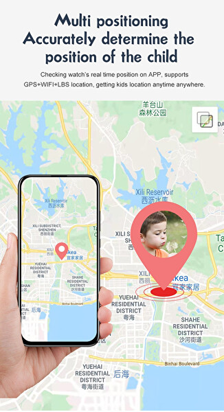 Dětské Smartwatch WD36P s GPS lokátorem a fotoaparátem - Pink