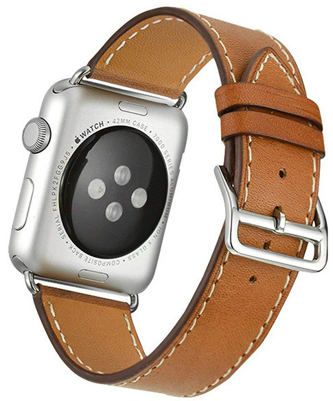 Kožený řemínek pro Apple Watch - Hnědý 38/40/41 mm