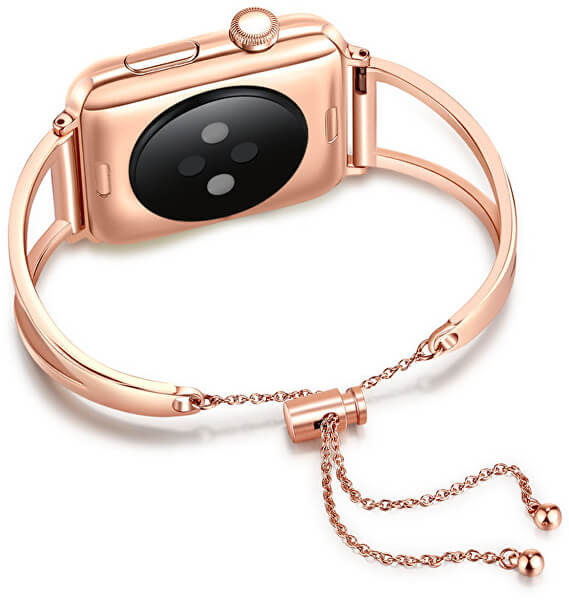 Beállítható acél szíj Apple Watch - Rózsaszín arany 38/40/41 mm