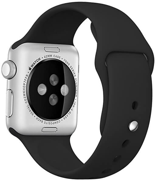 Szilikon szíj Apple Watch - Fekete 38/40/41 mm - S/M
