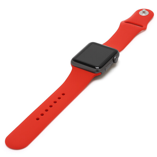 Silikonový řemínek pro Apple Watch - Červený 38/40/41 mm - S/M