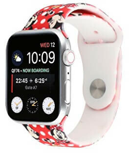 Silikonový řemínek pro Apple Watch - Červený Mickey Mouse 38/40/41 mm