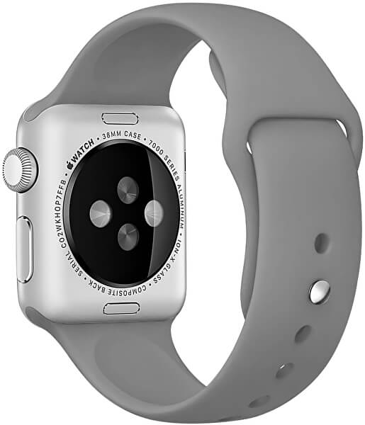 Szilikon szíj Apple Watch - Szürke 42/44/45/49 mm  - S/M