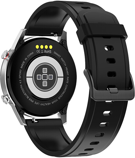 Smartwatch WO95SBS - Silver+Black Silicon