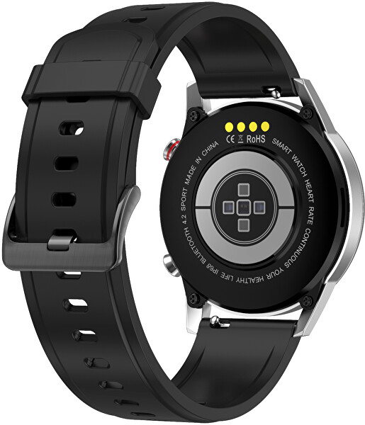 Smartwatch WO95SBS - Silver+Black Silicon