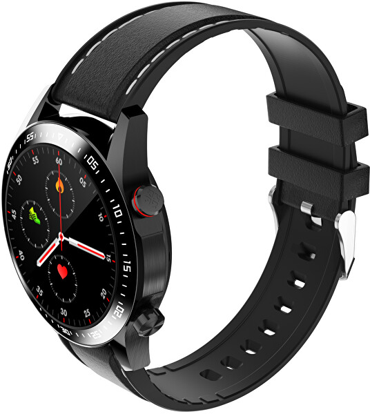 Smartwatch WO21BKL - Black Leather