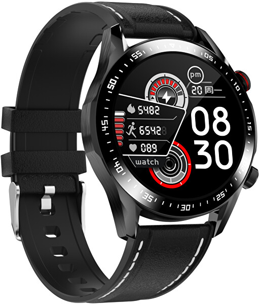Smartwatch WO21BKL - Black Leather