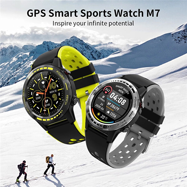 GPS Smartwatch W70G s kompasem, barometrem a výškoměrem - Black