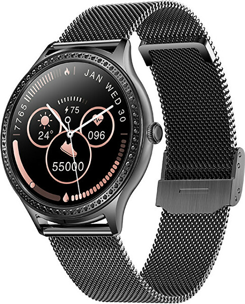 Smartwatch W35AK - Negru-steel
