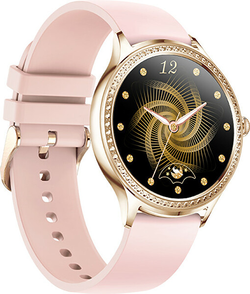 Smartwatch W35AK - Gold-Pink Silicon