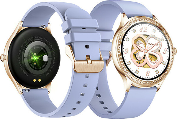 Smartwatch W35AK - Gold Purple Silicone