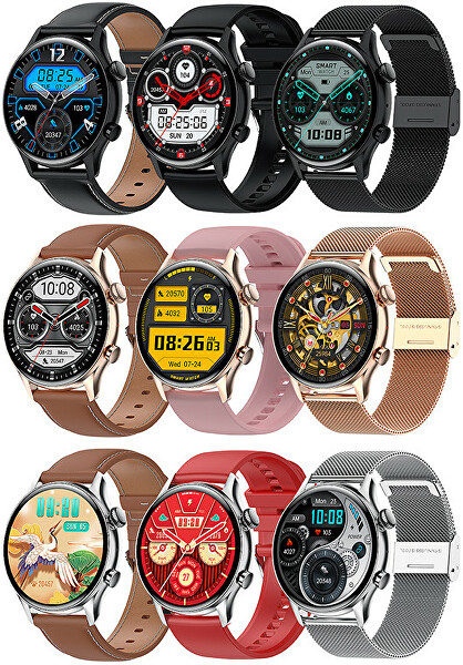 SET AMOLED Smartwatch W80BKL PRO + pótszíj