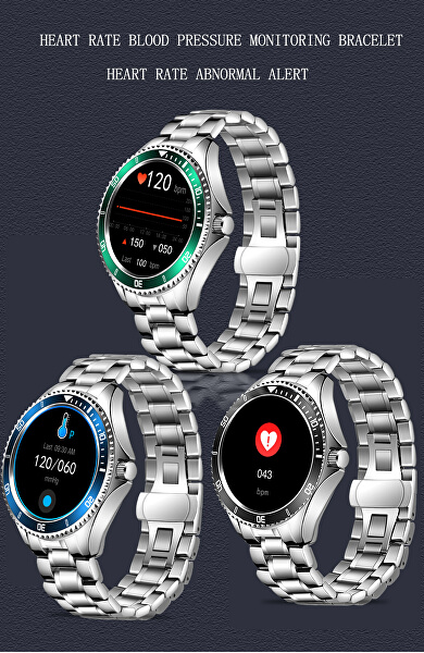 Smartwatch W69SBK - Silver+Black