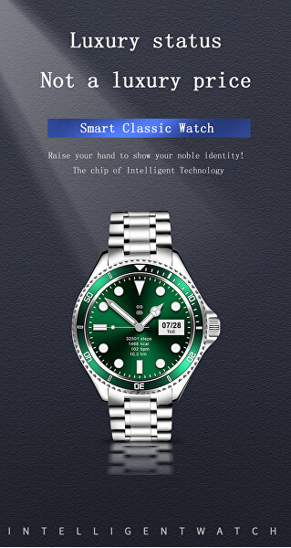 Smartwatch W69SBK - Silver+Black