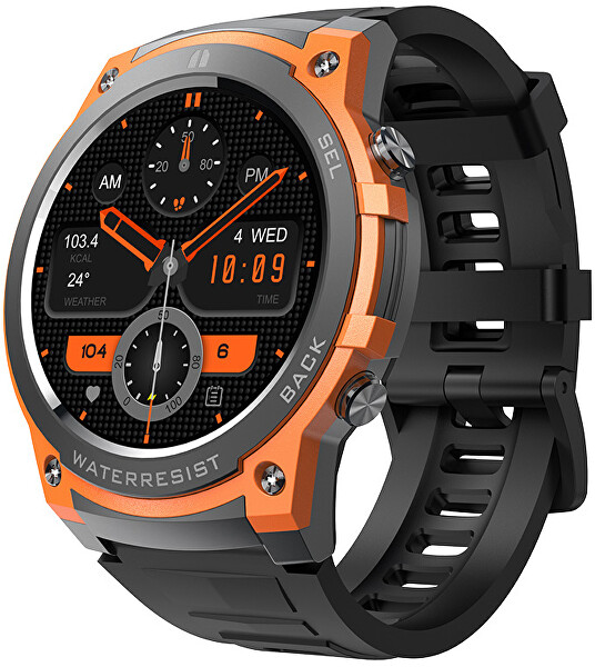 AMOLED Smartwatch DM55 – Orange - Black
