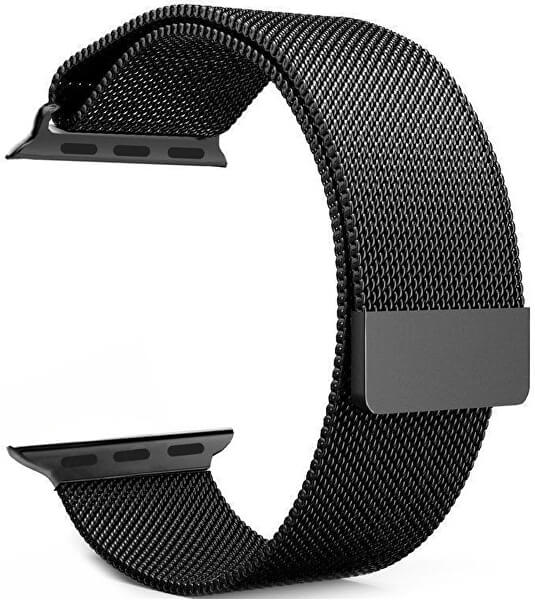 Ocelový milánský tah pro Apple Watch - Černý 38/40/41 mm