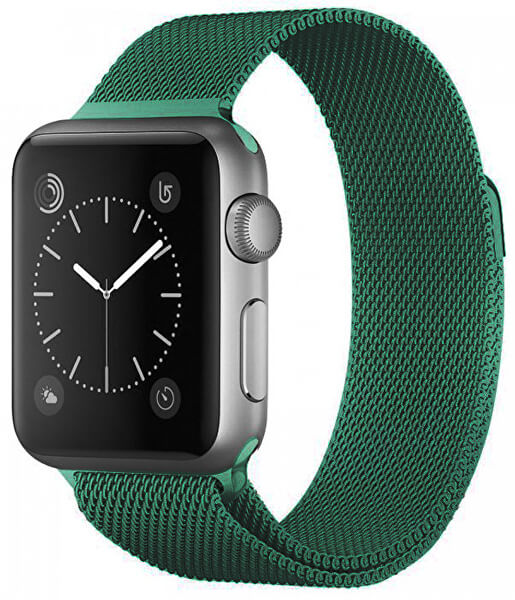 Ocelový milánský tah pro Apple Watch - Zelený 42/44/45 mm