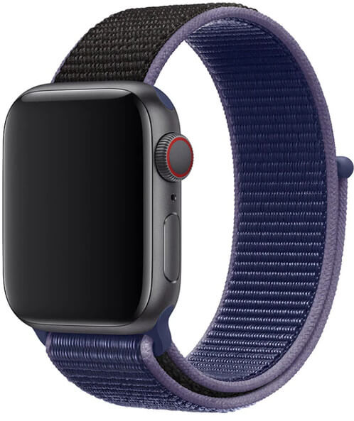 Átfűzhető sport szíj Apple Watch - kék / fekete 42/44/45/49 mm