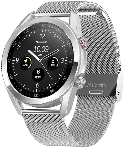 Smartwatch W24S - Silver Stainless Steel